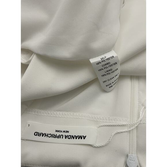 Amanda Uprichard 'Tia' White Polyester Dress Size L - Picture 4 of 4